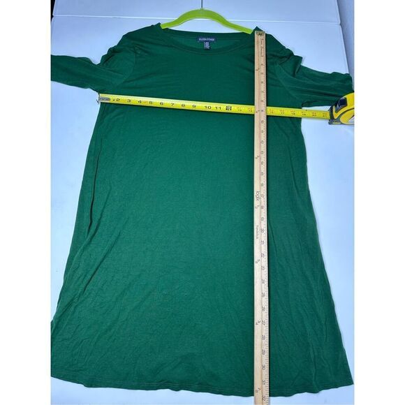 Eileen Fisher Hemlock Roundneck Tunic Dress Size M Green Long-Sleeve Mistletoe - Picture 6 of 10